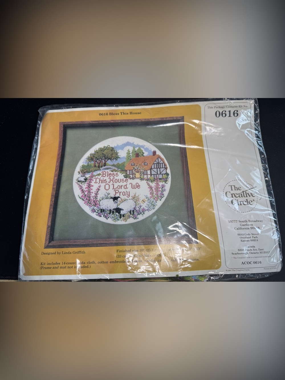 Vintage 1984 The Creative Circle Bless This House Counted Cross Stitch Kit 0616